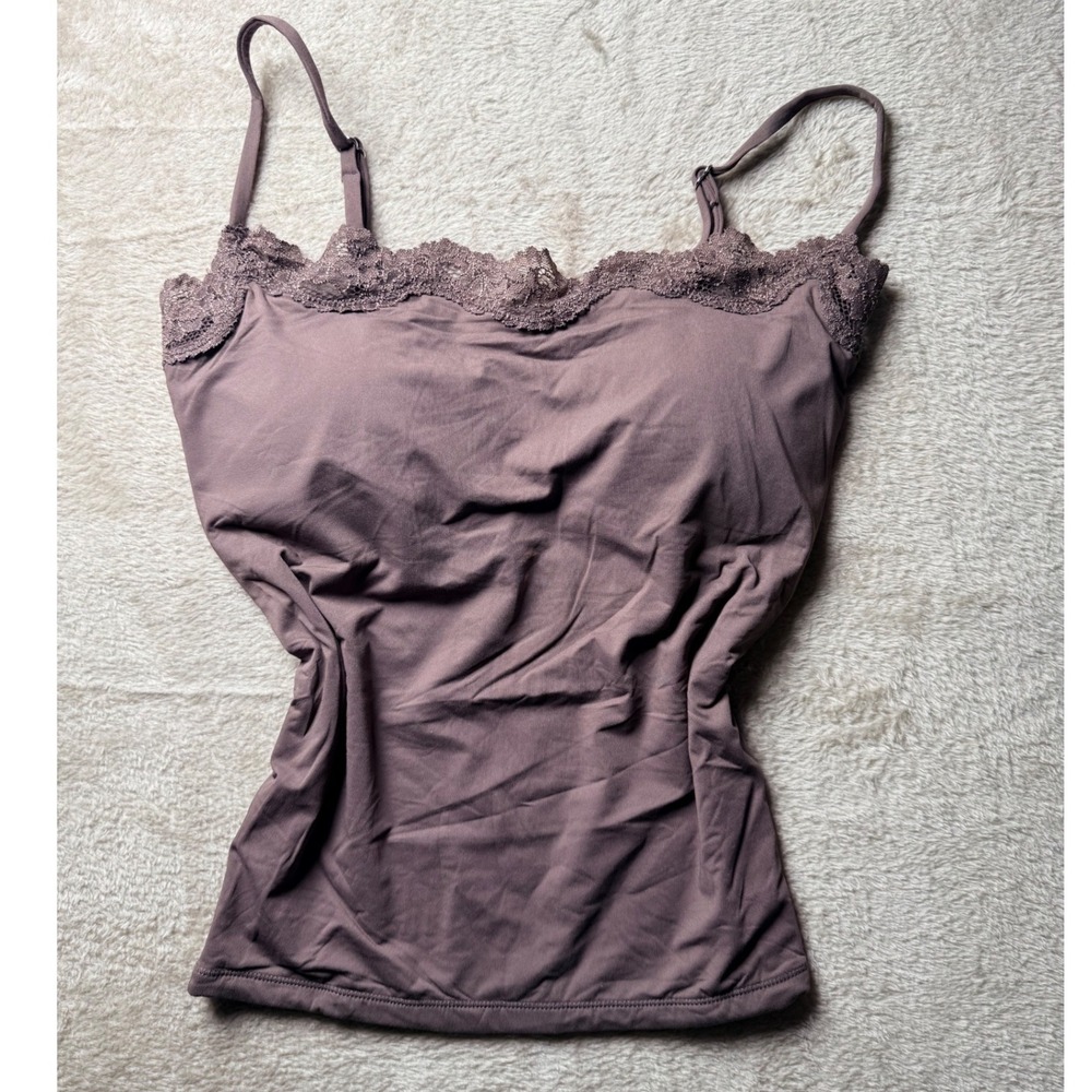 Suuksess  Lace Trim Camisole Built-in Bra  XS Soft Layering Girlie Feminine
